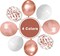 75 Pcs 12 Inch Rose Gold Balloons,Rose Gold and White Balloons,Rose Gold Metallic Latex Confetti Balloons for Birthday Wedding Engagement Bridal Shower Bachelorette Party Decorations